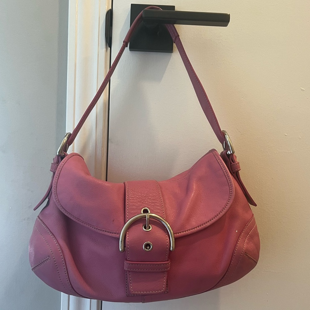 Coach Bubblegum Pink Soho Flap Bag